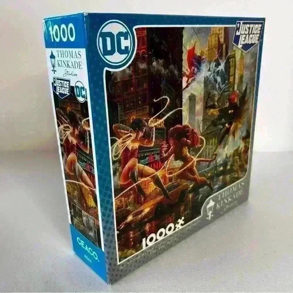 ❤️ Sealed BNIB Ceaco-Thomas Kinkade-DC Comics Women of  DC 1000 Pc Jigsaw Puzzle - Picture 2 of 8